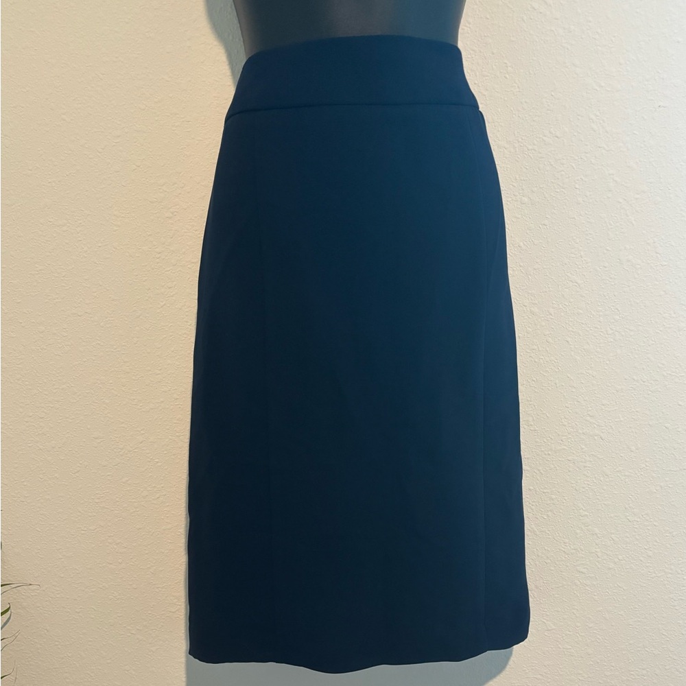 Blue Pencil Midi Skirt for Cocktail
